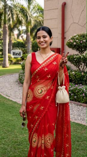 Dazira Georgette vol 43 catalog georgette saree with satin border wholesale