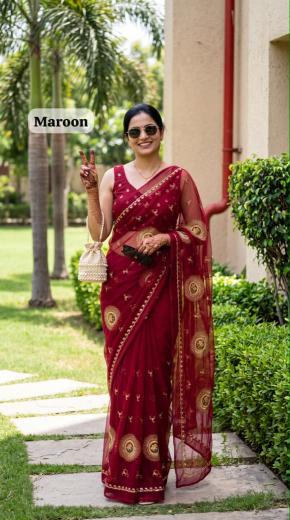 Dazira Georgette vol 43 catalog georgette saree with satin border wholesale