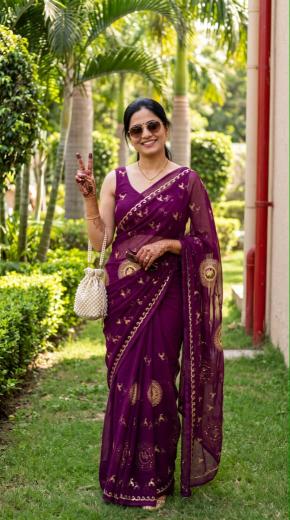 Dazira Georgette vol 43 catalog georgette saree with satin border wholesale
