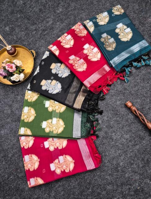 Dazira Soft Pure Linen Silk vol 3 catalog linen saree wholesale