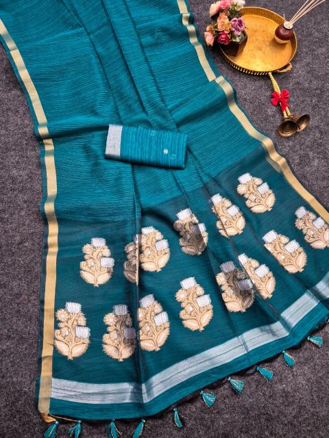 Dazira Soft Pure Linen Silk vol 3 catalog linen saree wholesale