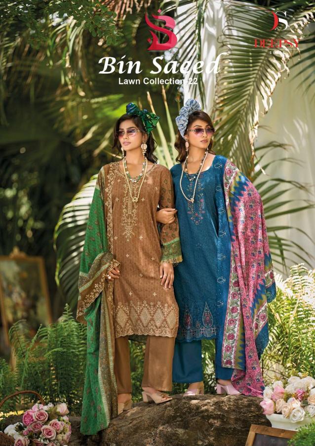 Deepsy Bin Saeed vol 22 catalog wholesale pakistani suits