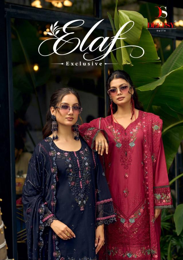 Deepsy Elaf Exclusive catalog cotton dupatta wholesale pakistani suits buy online