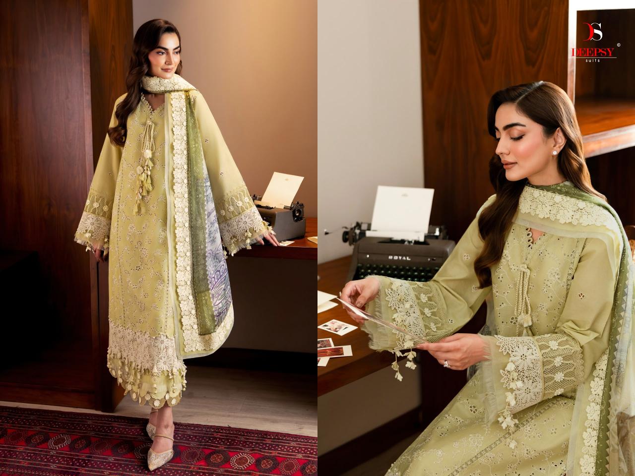 Deepsy Jade Couture catalog Chiffon Dupatta wholesale pakistani suits in delhi