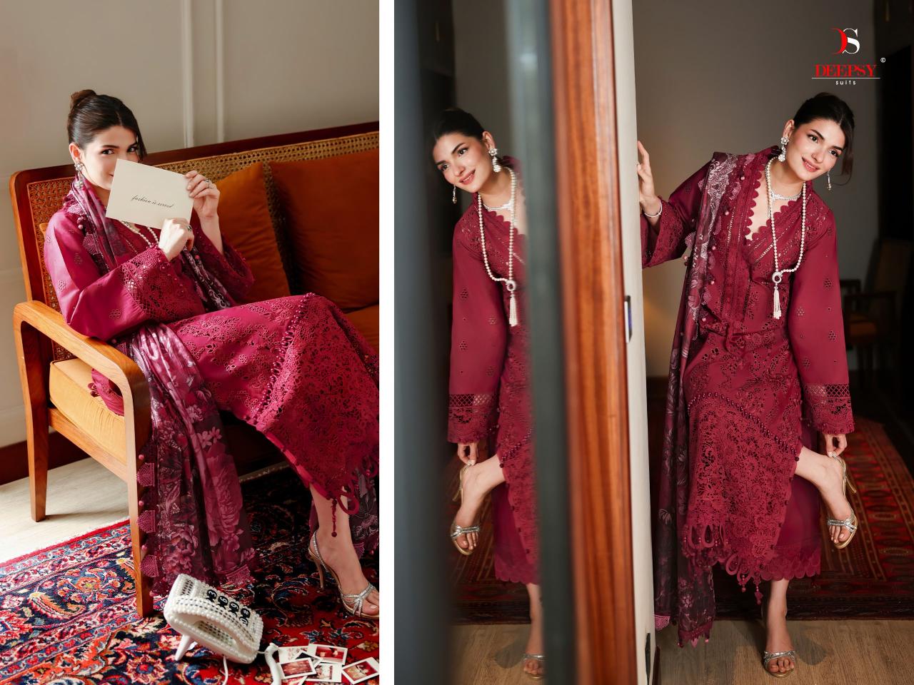 Deepsy Jade Couture catalog Chiffon Dupatta wholesale pakistani suits in delhi