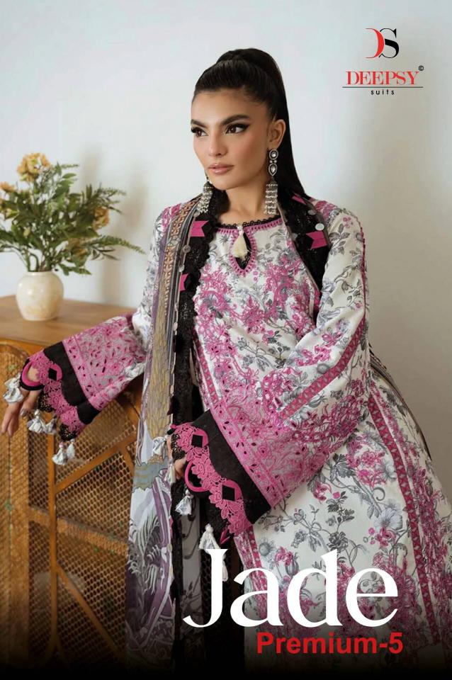 Deepsy Jade Premium vol 5 catalog Cotton Duppatta pakistani suits wholesalers in chandni chowk
