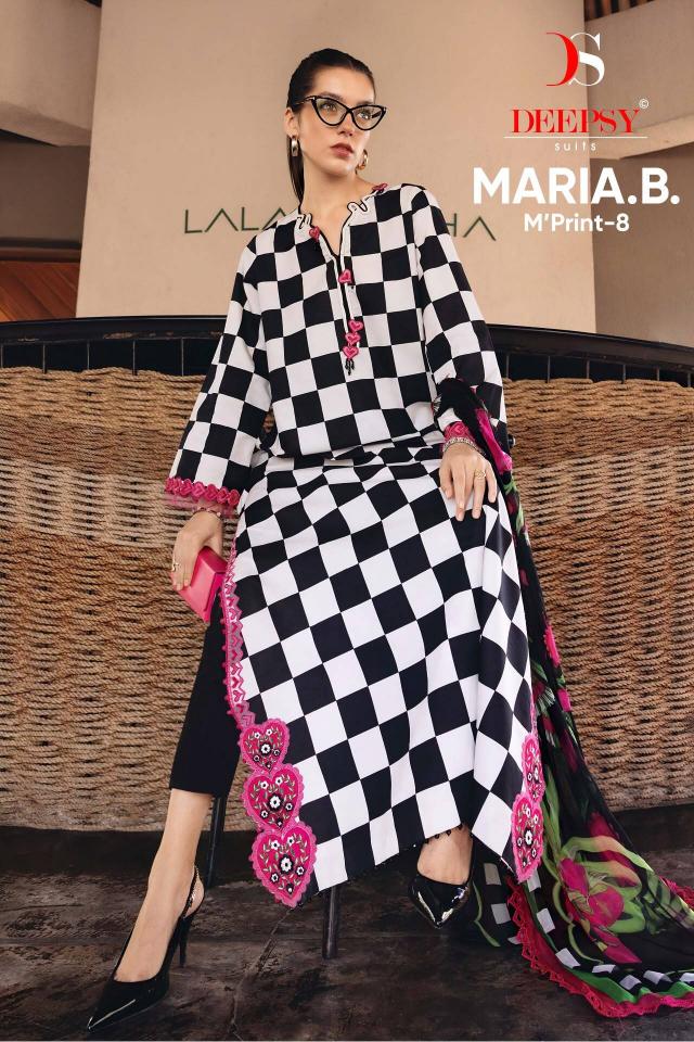 Deepsy Maria B MPrint 25 Vol 8 catalog chiffon Dupatta wholesale pakistani suits