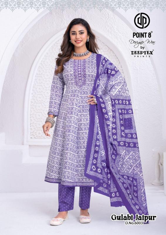 Deeptex Gulabi Jaipur Vol-6 – Anarkali Style Kurti Pant With Dupatta - Wholesale Catalog