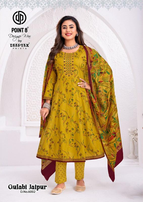Deeptex Gulabi Jaipur Vol-6 – Anarkali Style Kurti Pant With Dupatta - Wholesale Catalog