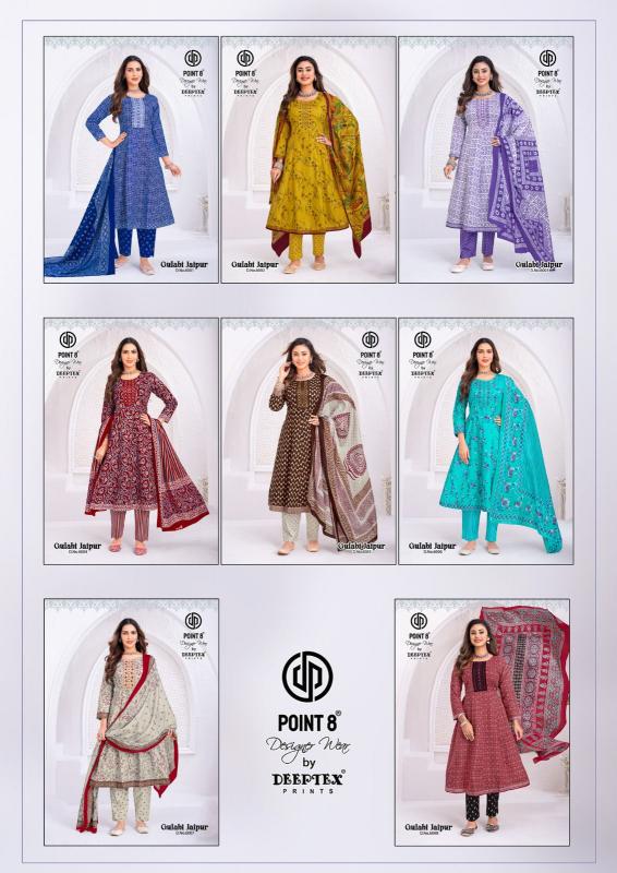 Deeptex Gulabi Jaipur Vol-6 – Anarkali Style Kurti Pant With Dupatta - Wholesale Catalog