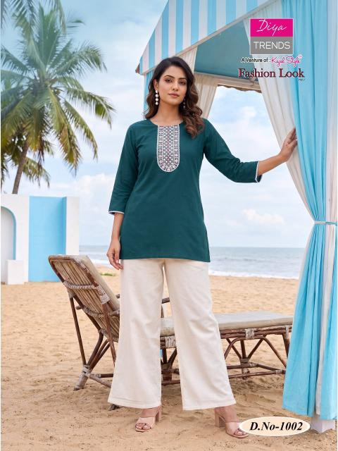 Diya Trends Fashion Look catalog wholesaler tops kurtis surat