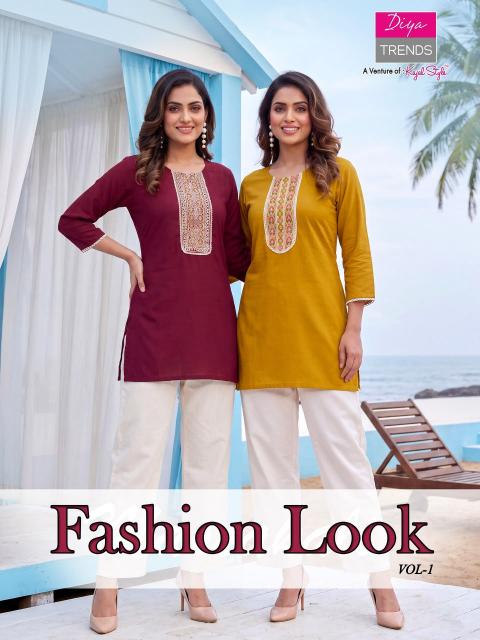 Diya Trends Fashion Look catalog wholesaler tops kurtis surat