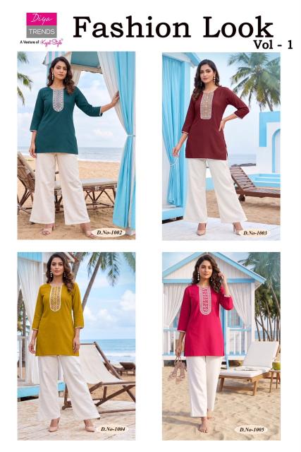 Diya Trends Fashion Look catalog wholesaler tops kurtis surat