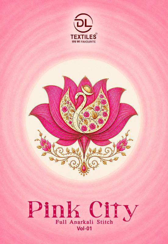 DL Pink City Vol-1 – Anarkali Style Kurti Pant With Dupatta - Wholesale Catalog