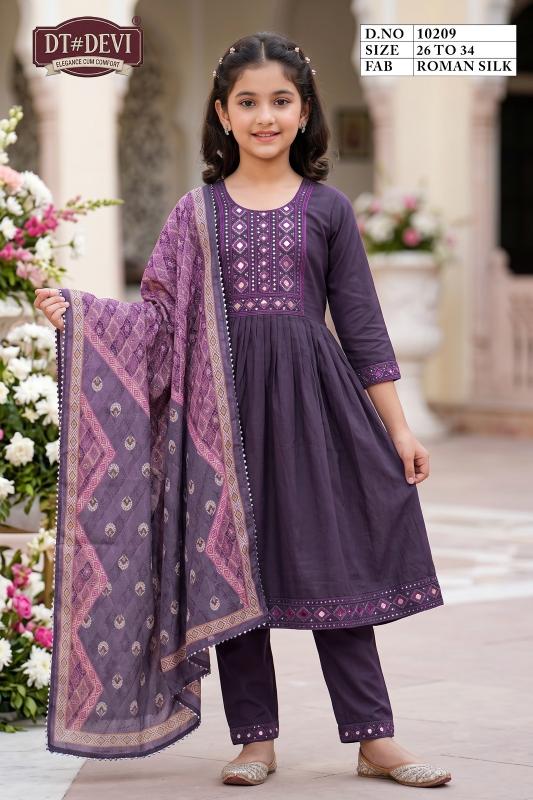Dt Devi Naaz vol 2 10209 catalog designer kids wear wholesale in chennai