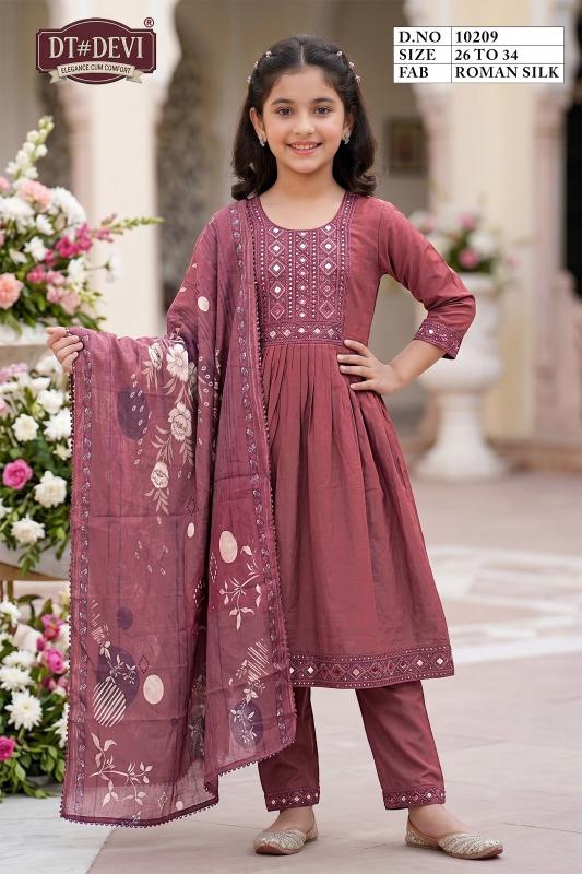 Dt Devi Naaz vol 2 10209 catalog designer kids wear wholesale in chennai