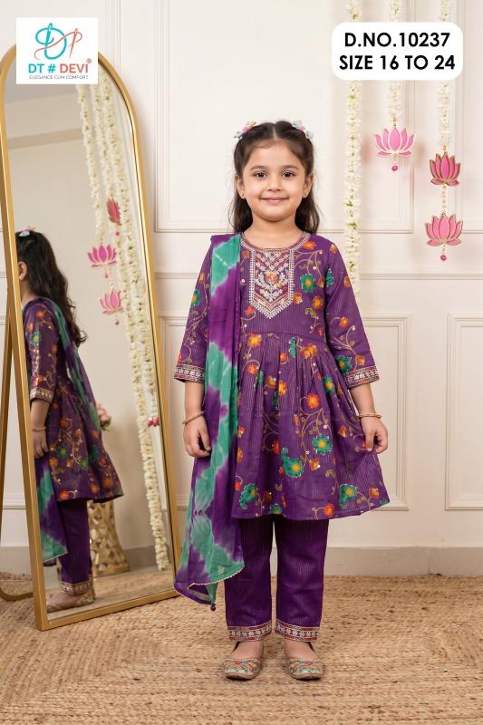 Dt Devi Nishika vol 4 10237 catalog party wear kids wear wholesaler in delhi ncr