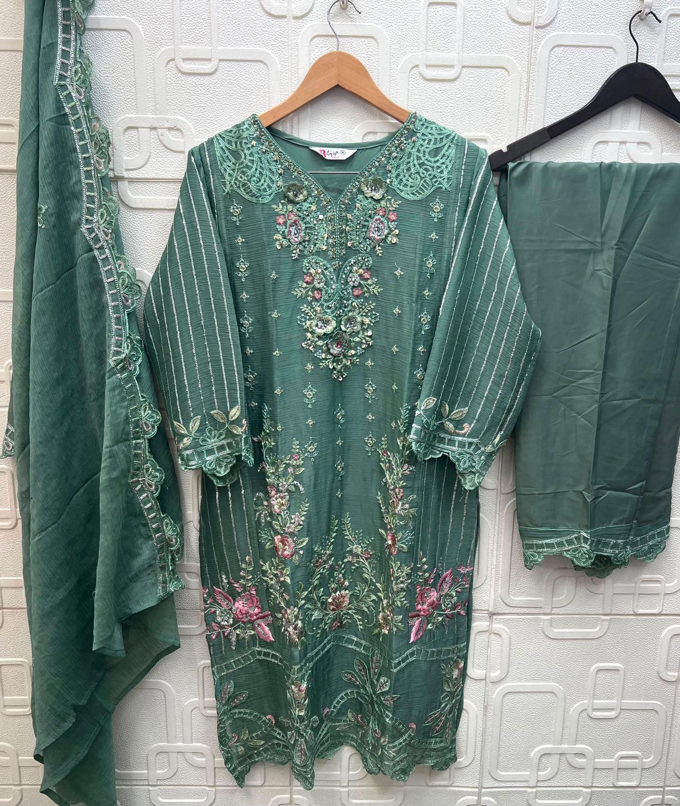 Elan E 54 Maria B Chiffon catalog pakistani suits wholesale surat