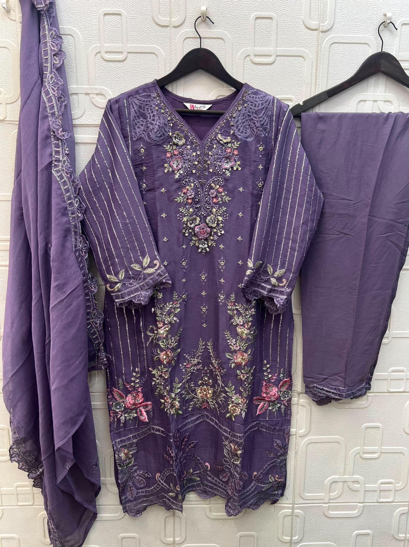 Elan E 54 Maria B Chiffon catalog pakistani suits wholesale surat