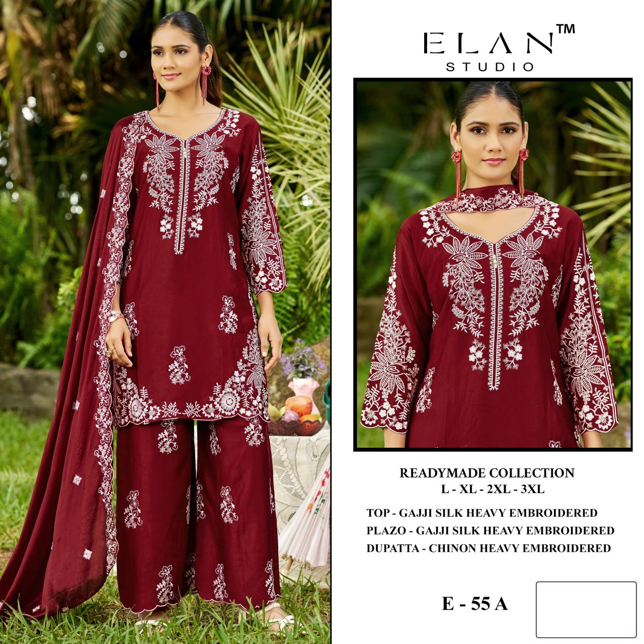 Elan E 55 catalog wholesale market for pakistani suits in hyderabad