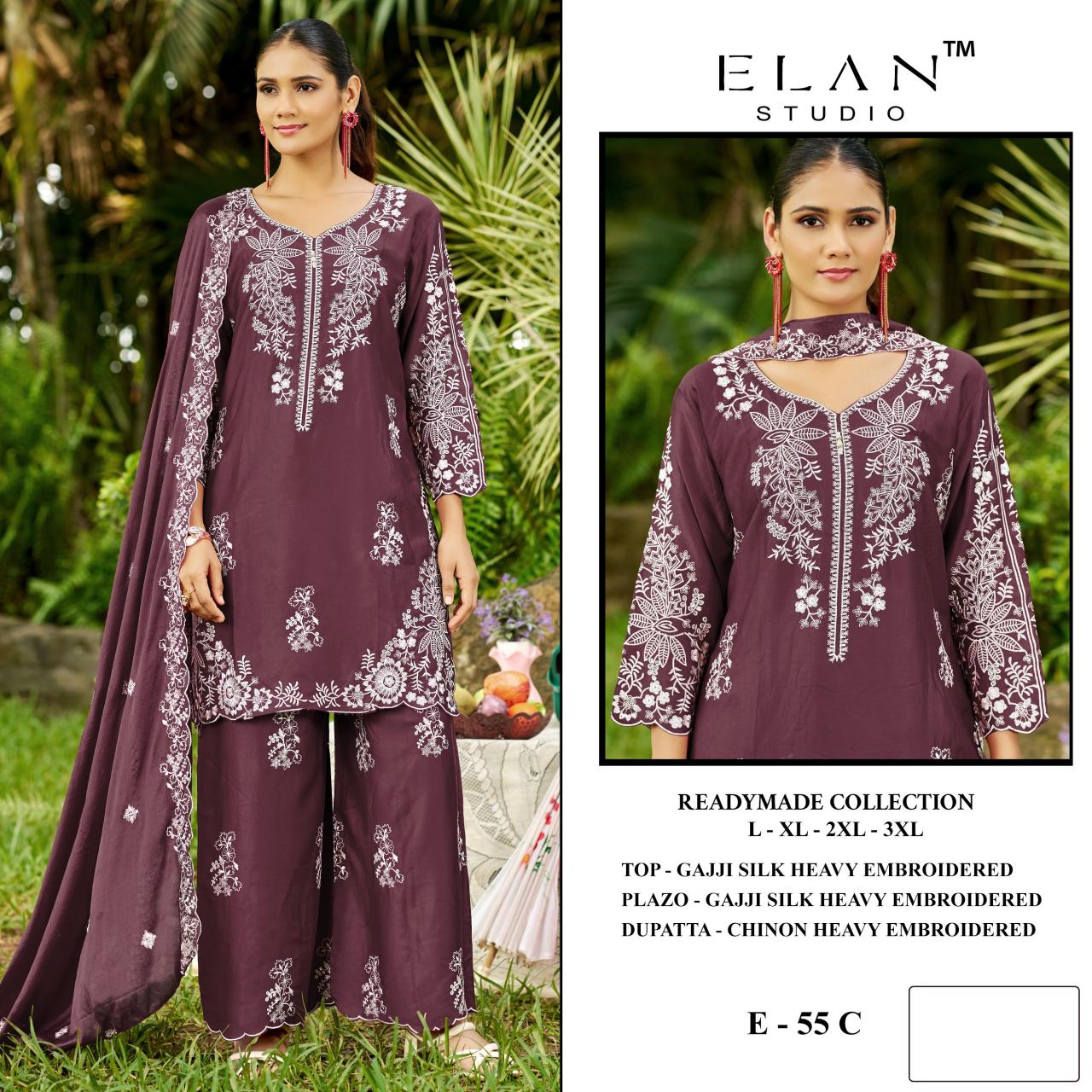 Elan E 55 catalog wholesale market for pakistani suits in hyderabad