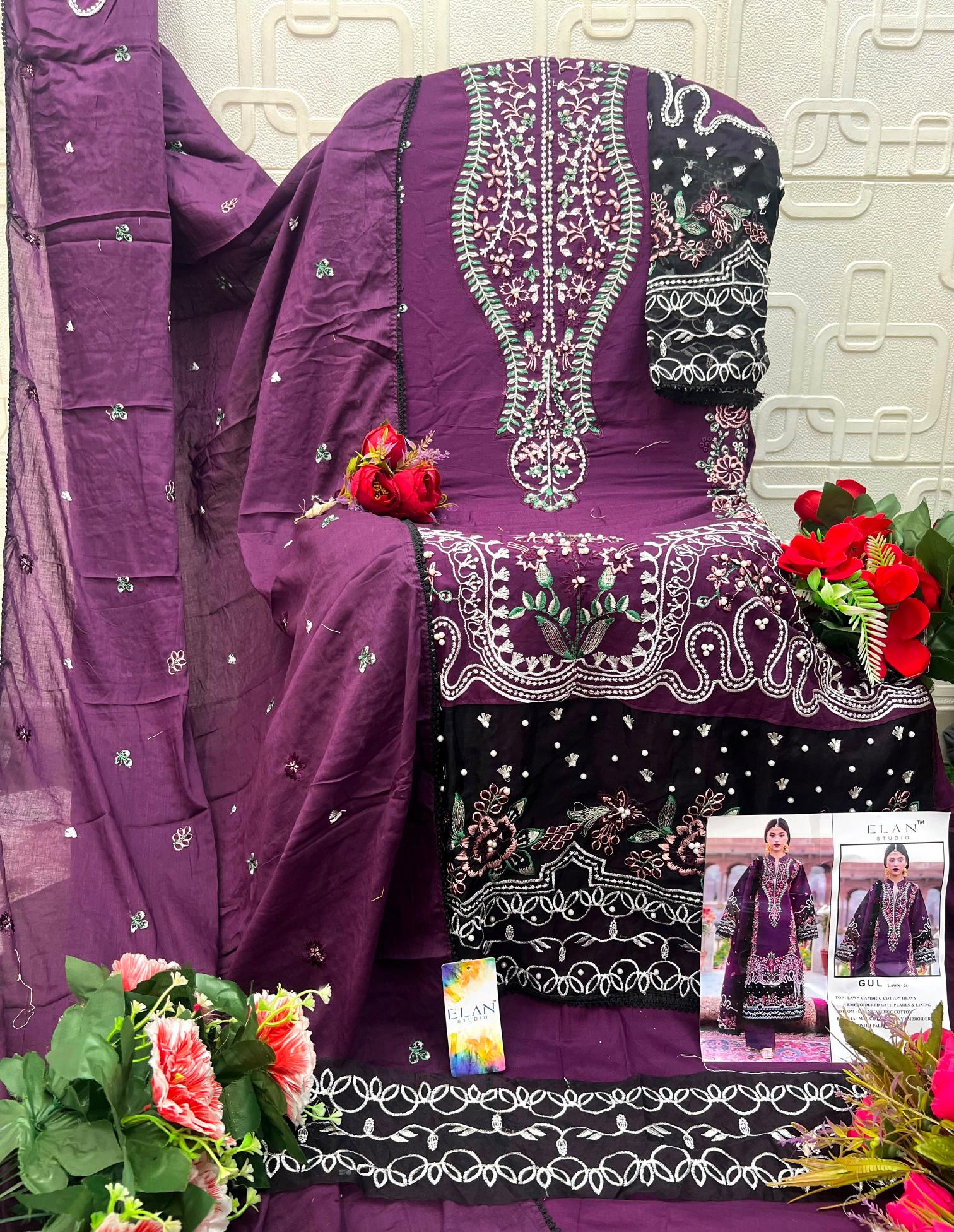 Elan Gul E 51 catalog pakistani suit surat wholesale