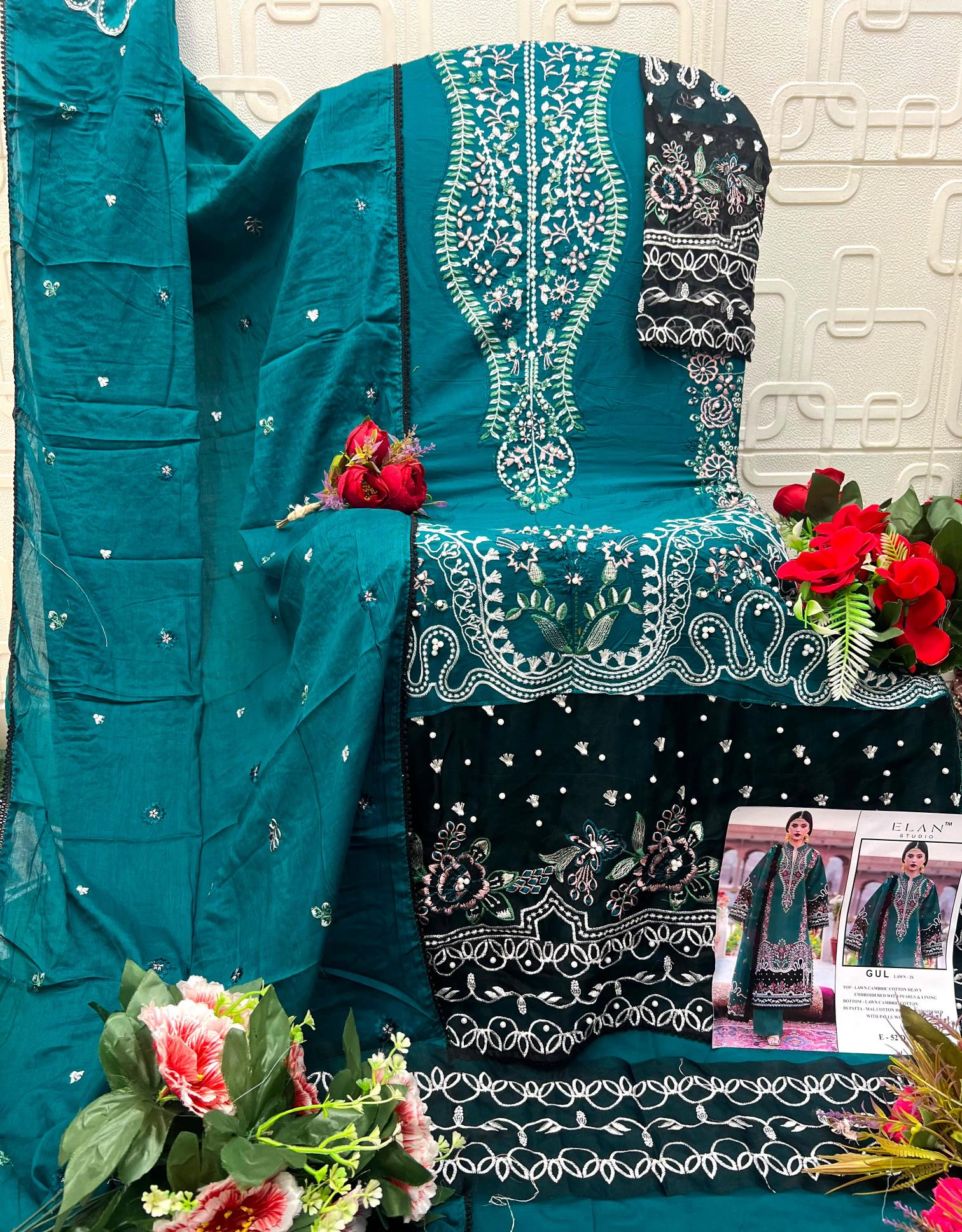 Elan Gul E 51 catalog pakistani suit surat wholesale
