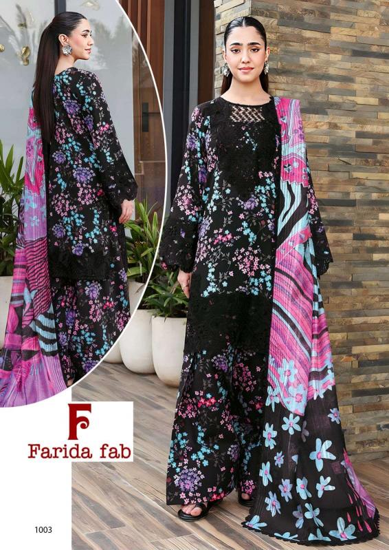 Farida Fab Queens Court – Karachi Dress Material Wholesale Catalog