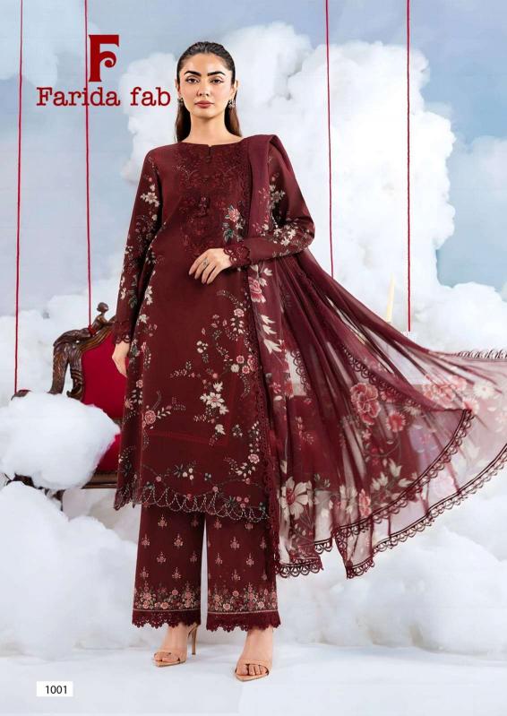 Farida Fab Queens Court – Karachi Kurti Pant With Dupatta Wholesale Catalog