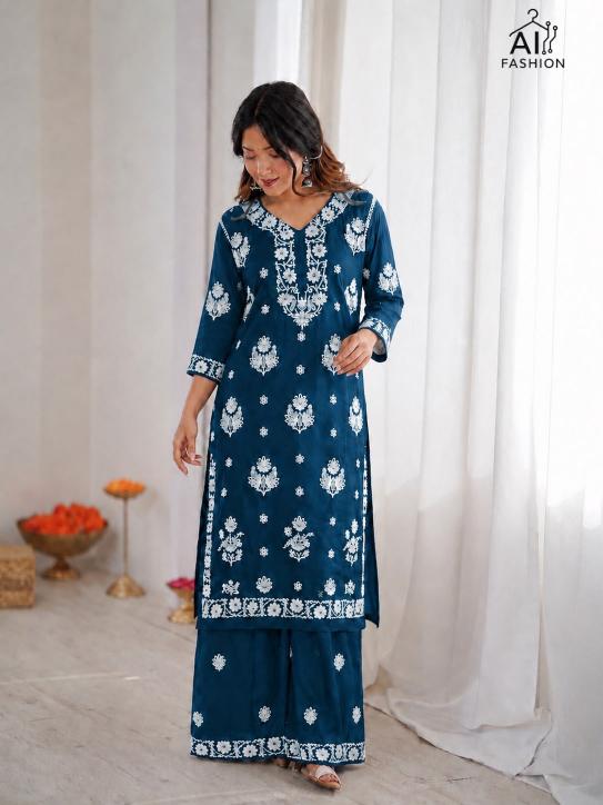 Felocity Chikankari vol 6 catalog Chikankari plazzo kurtis
