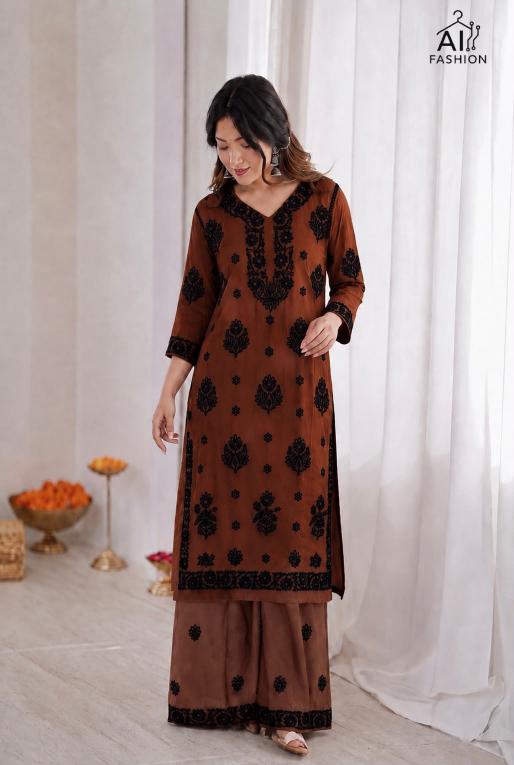Felocity Chikankari vol 6 catalog Chikankari plazzo kurtis