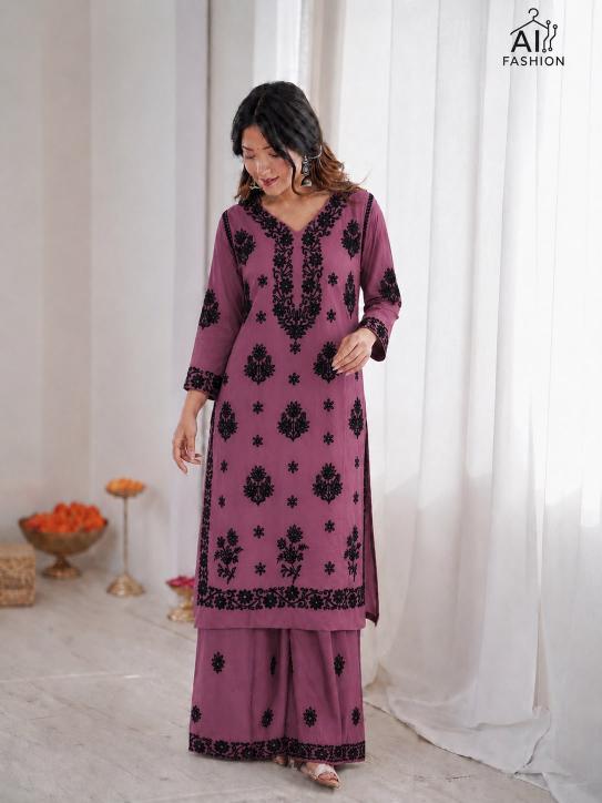 Felocity Chikankari vol 6 catalog Chikankari plazzo kurtis