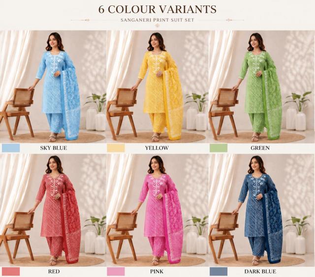Felocity Cotton vol 369 catalog lehriya kurti for women