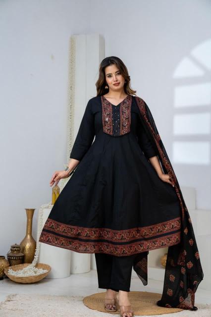 Felocity Cotton vol 394 catalog wholesale cotton anarkali kurtis in surat