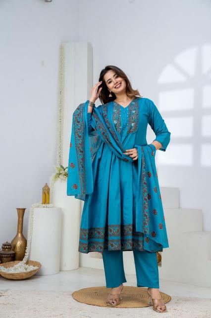 Felocity Cotton vol 394 catalog wholesale cotton anarkali kurtis in surat