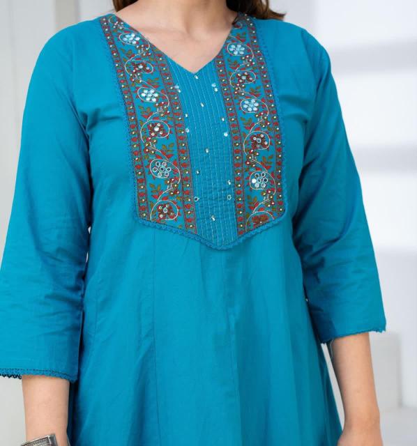 Felocity Cotton vol 394 catalog wholesale cotton anarkali kurtis in surat
