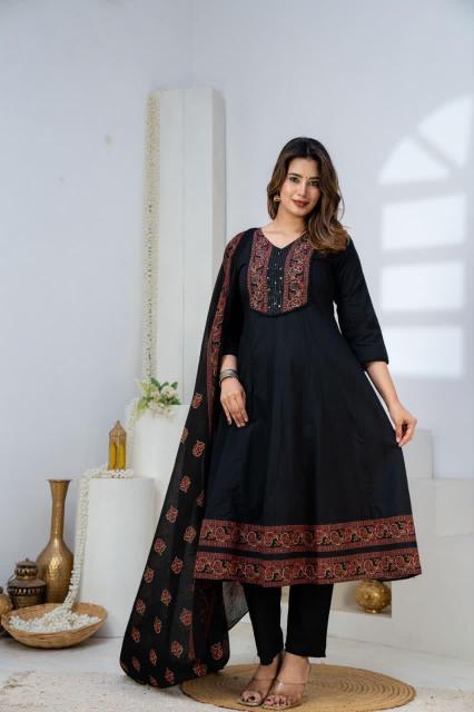 Felocity Cotton vol 394 catalog wholesale cotton anarkali kurtis in surat