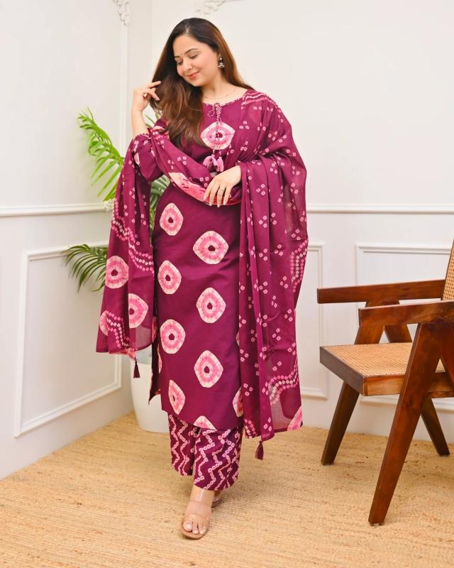 Felocity Cotton vol 397 catalog bandhani kurti for women