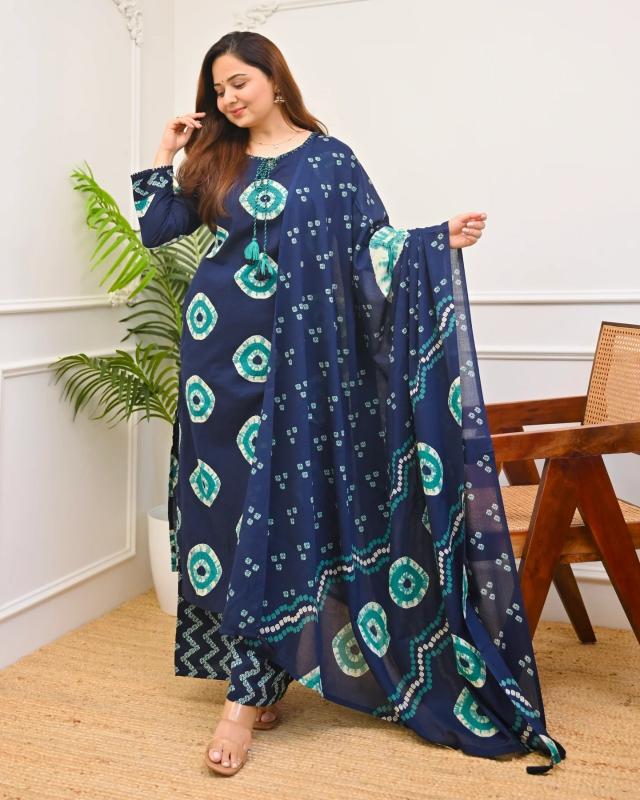 Felocity Cotton vol 397 catalog bandhani kurti for women