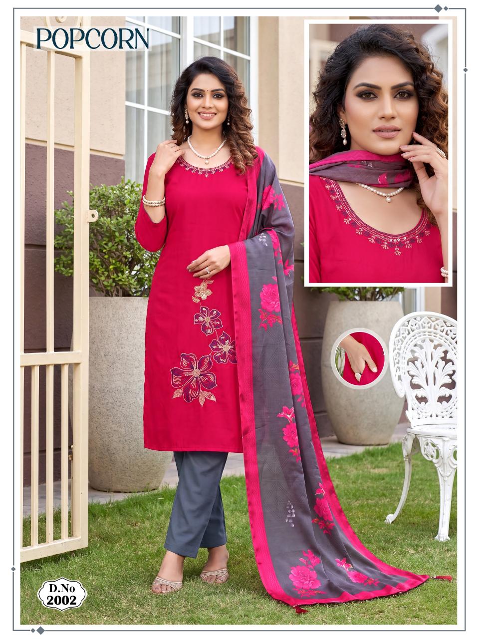 Felocity Popcorn catalog designer party wear kurtis wholesale