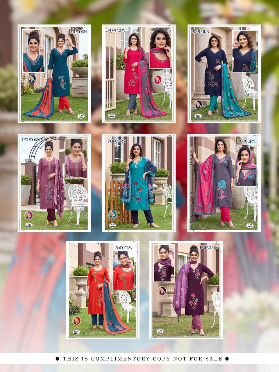Felocity Popcorn catalog designer party wear kurtis wholesale