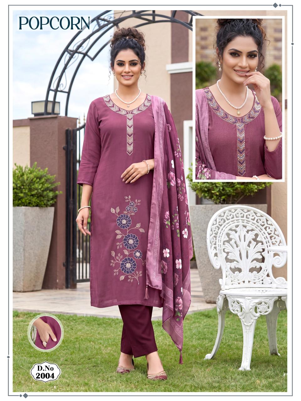 Felocity Popcorn catalog designer party wear kurtis wholesale