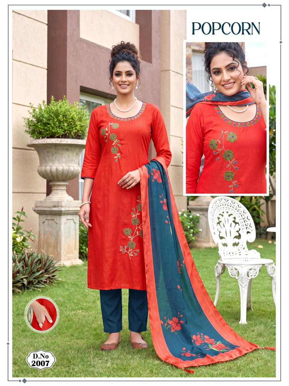 Felocity Popcorn catalog designer party wear kurtis wholesale