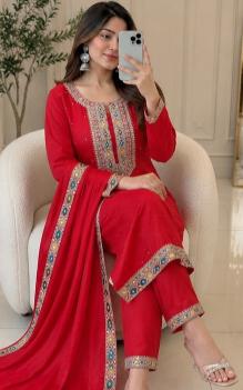 Felocity Red Hit catalog designer wear kurti wholesale