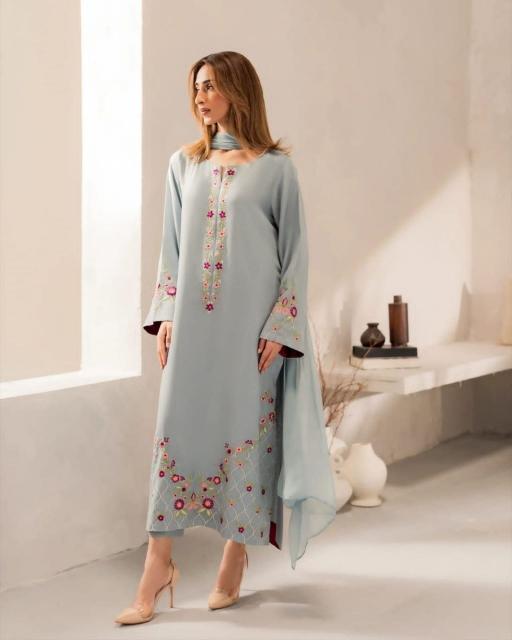 Felocity Sky Blue catalog exclusive designer kurti wholesalers in bangalore