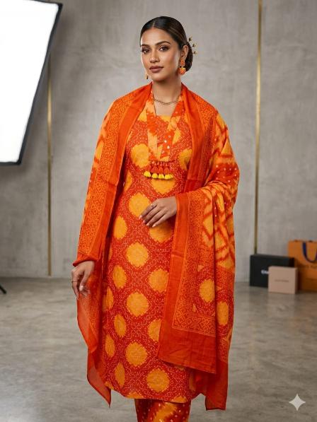 Felocity T3621 catalog bandhani kurti wholesale