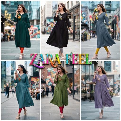 Felocity Zara Feel catalog wholesalers for kurtis in pkl 