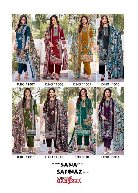 Ganesha Sana Safinaz Vol-11 – Karachi Dress Material Wholesale Catalog