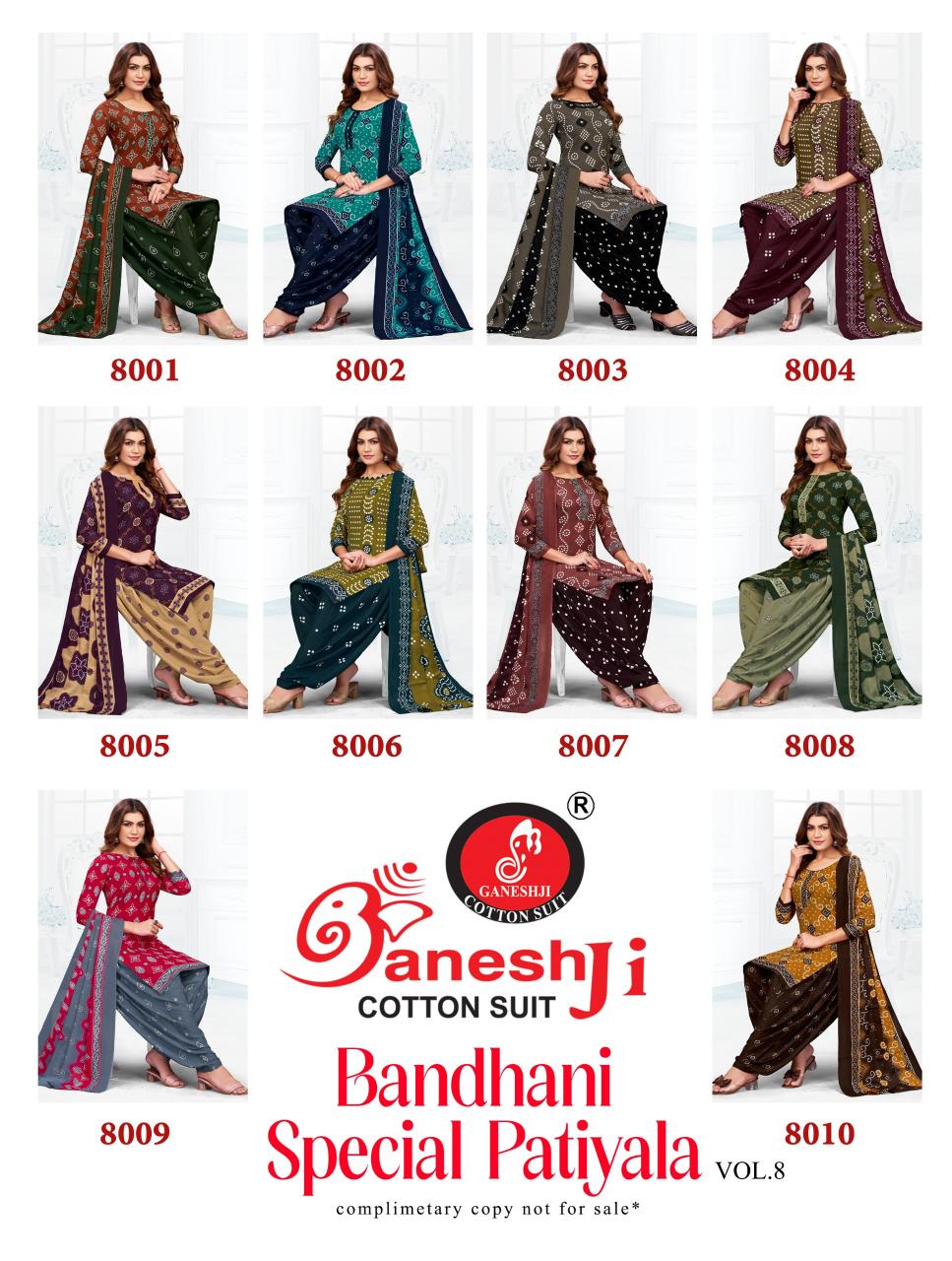 Ganeshji Bandhani Vol 8 – Dress Material Wholesale Catalog