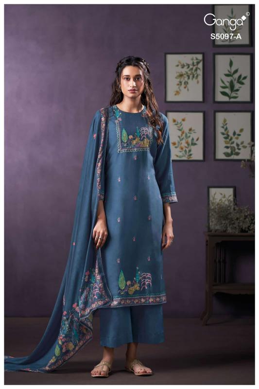 Ganga Aanchal 5097 catalog salwar kameez wholesale surat gujarat 